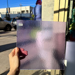 Iridescent Light Purple Bullseye Transparent Neolavender Fusible Sheet Glass Colorado Glassworks   