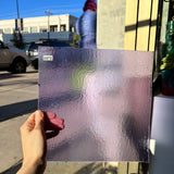 Iridescent Light Purple Bullseye Transparent Neolavender Fusible Sheet Glass Colorado Glassworks   