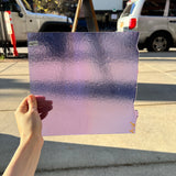 Iridescent Light Purple Bullseye Transparent Neolavender Fusible Sheet Glass Colorado Glassworks   