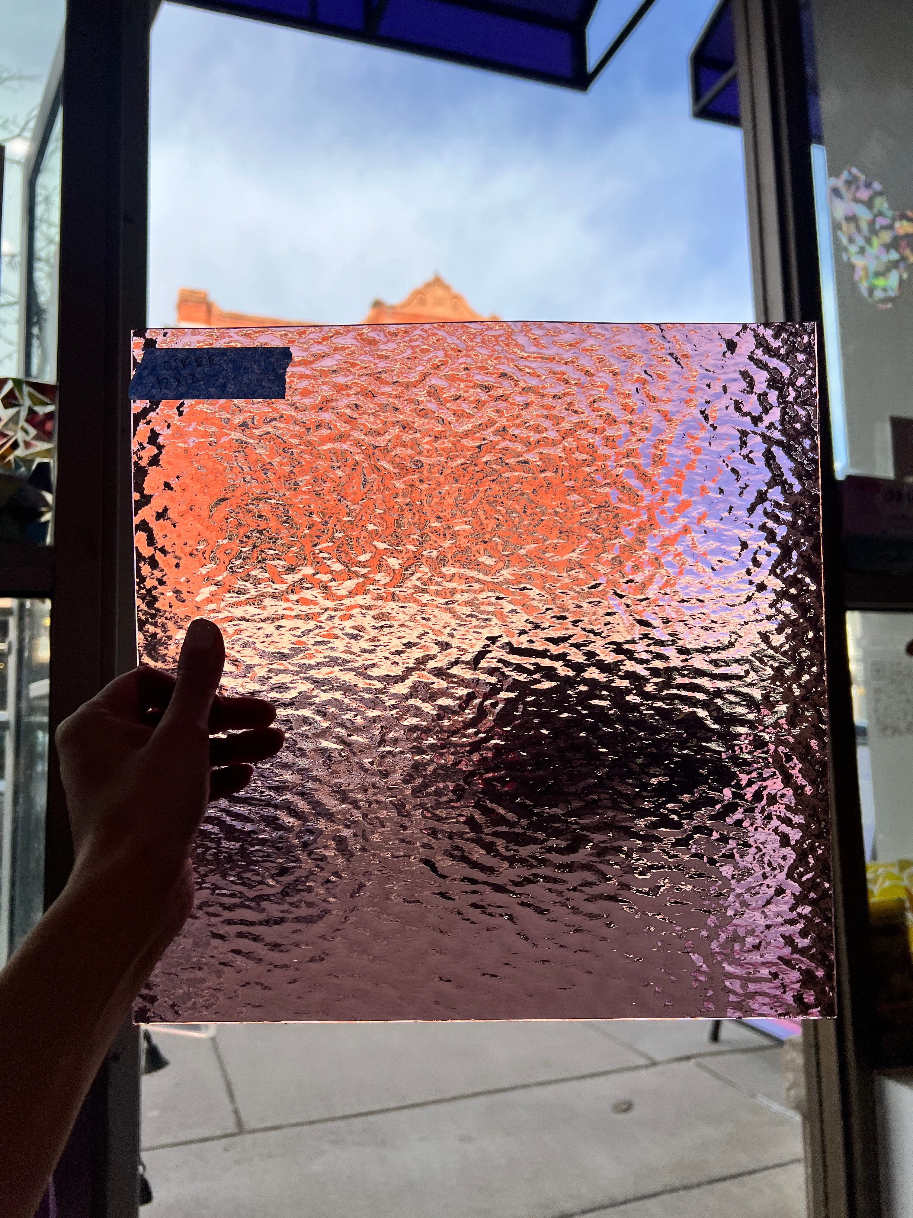 Pale Purple Rough Rolled Oceanside Fusible 96 COE (OGT 140.8RRF) Sheet Glass Colorado Glassworks