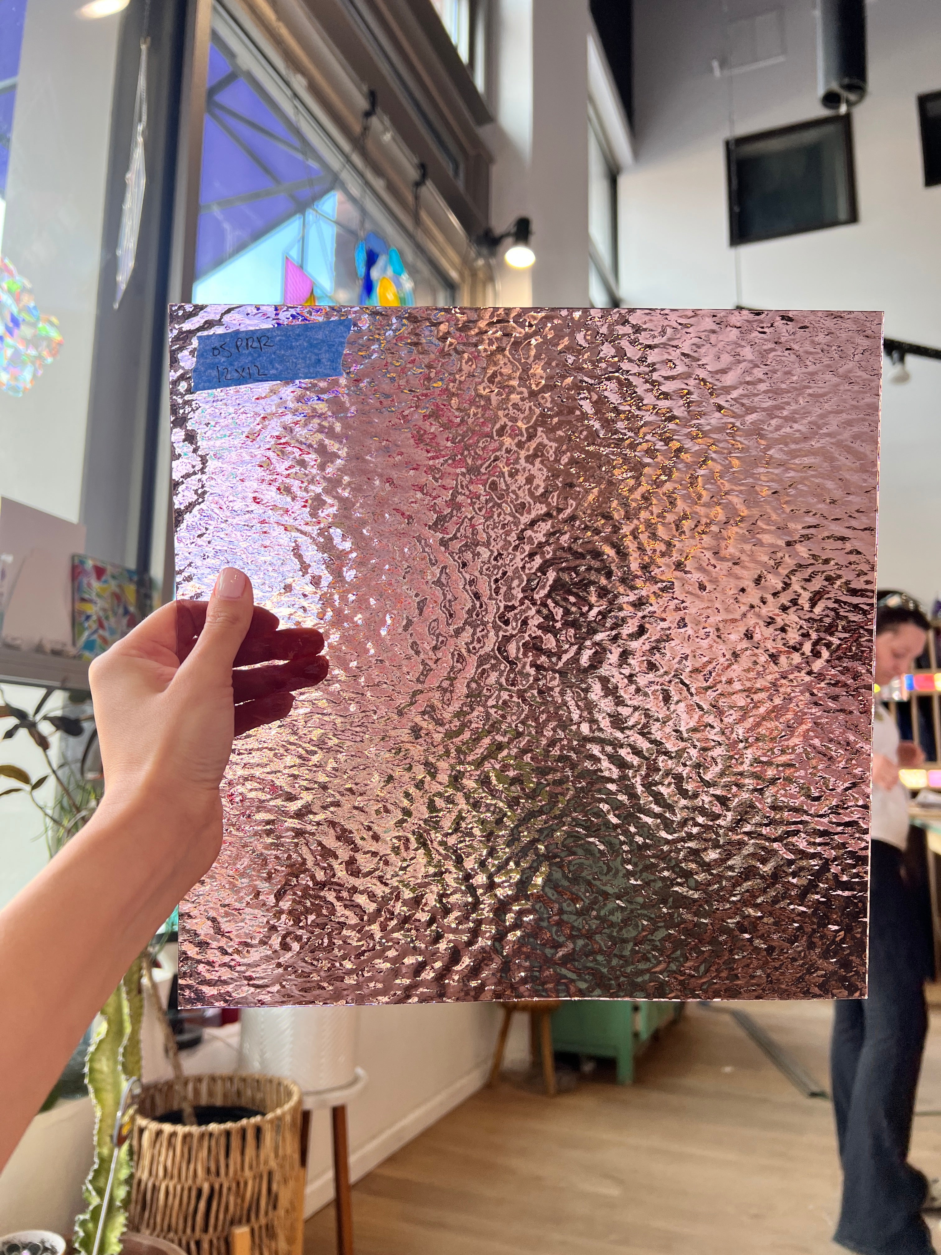 Pale Purple Rough Rolled Oceanside Fusible 96 COE (OGT 140.8RRF) Sheet Glass Colorado Glassworks