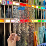 Soft Crackle Textured Clear Oceanside Fusible 96 COE (100CRACKLE-F) Sheet Glass Colorado Glassworks