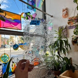 Soft Crackle Textured Clear Oceanside Fusible 96 COE (100CRACKLE-F) Sheet Glass Colorado Glassworks