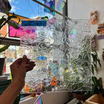 Soft Crackle Textured Clear Oceanside Fusible 96 COE (100CRACKLE-F) Sheet Glass Colorado Glassworks