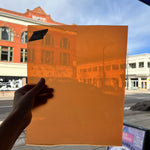 Lamberts 4320O/CL Tomato Red Orange on Clear Flash Glass Sheet Glass Colorado Glassworks