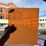 Lamberts 4320O/CL Tomato Red Orange on Clear Flash Glass Sheet Glass Colorado Glassworks