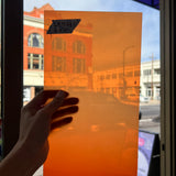 Lamberts 4320O/CL Tomato Red Orange on Clear Flash Glass Sheet Glass Colorado Glassworks