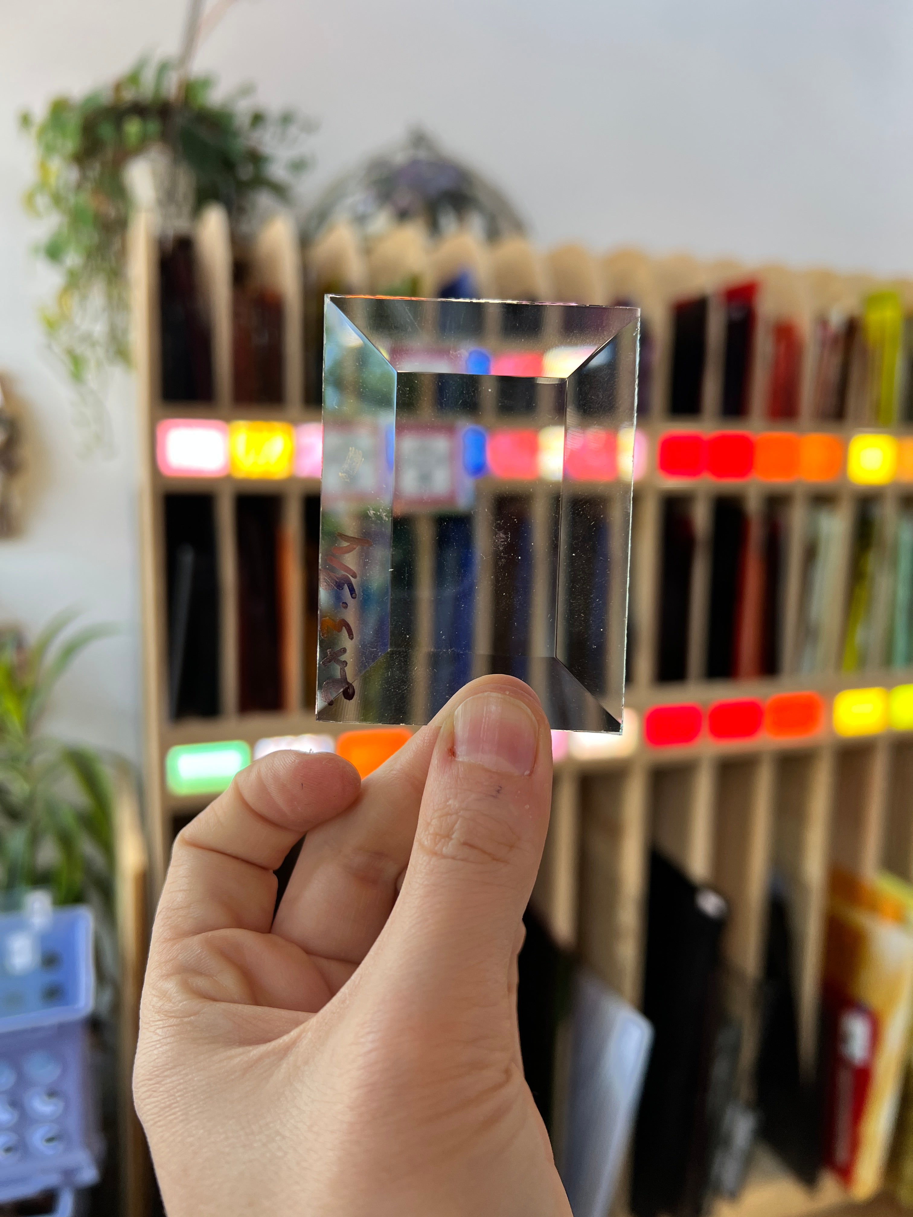 2 x 4 in. Rectangle Bevel Clear Tools Colorado Glass Works