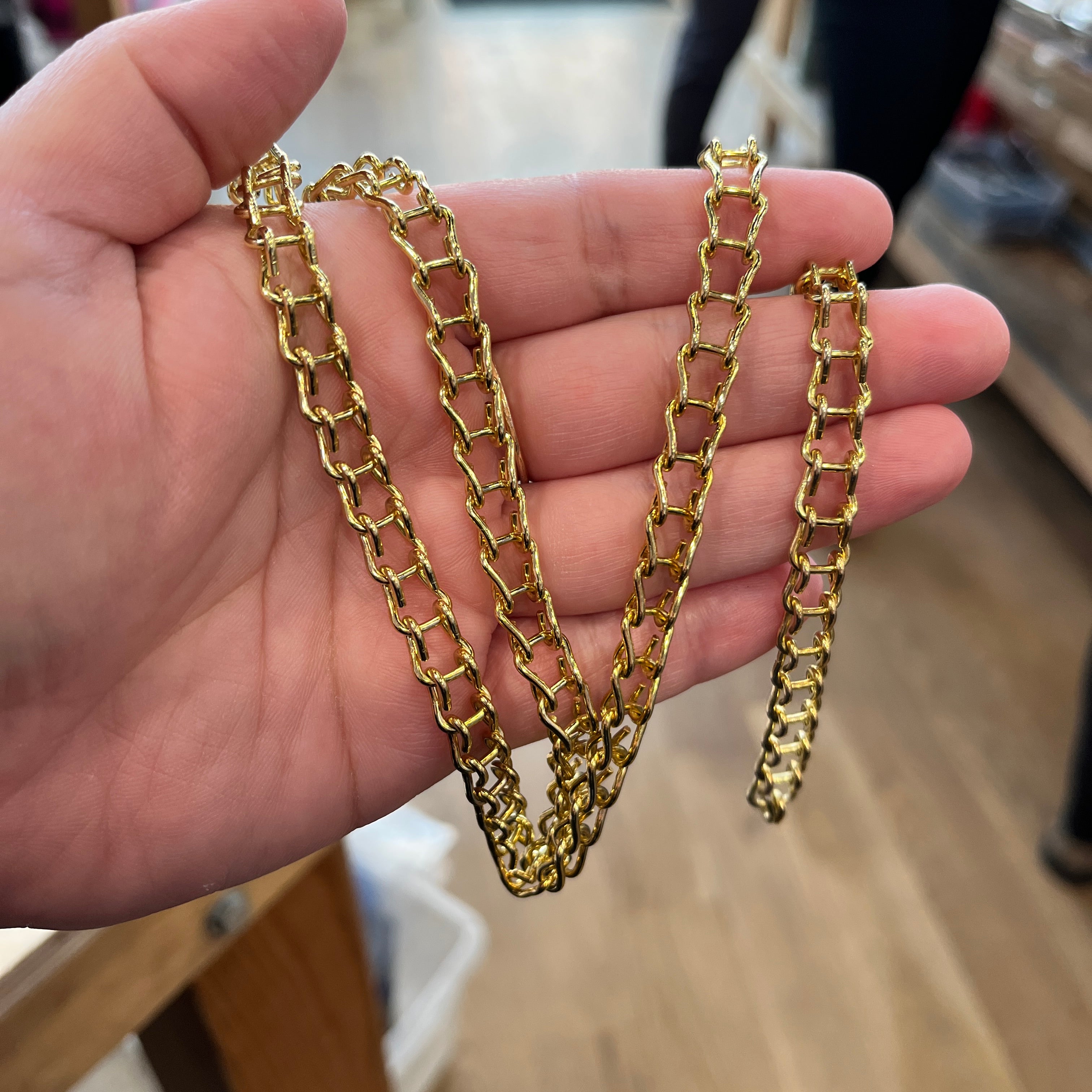 Brass Plated Squared Double Jack Chain (Came Chain) Tools Colorado Glassworks