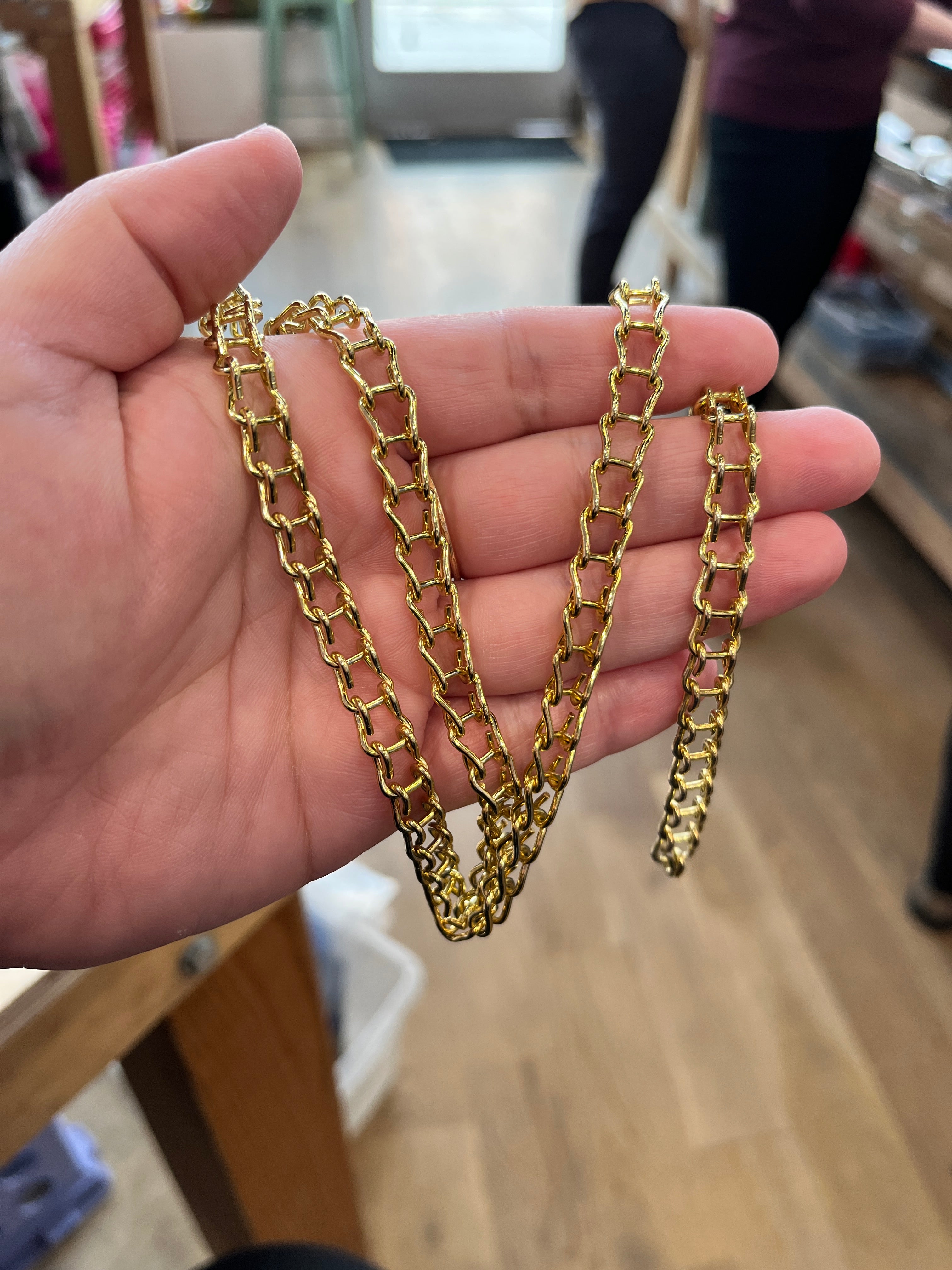 Brass Plated Squared Double Jack Chain (Came Chain) Tools Colorado Glassworks