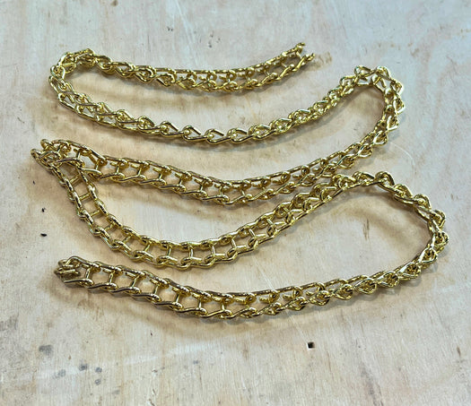Brass Plated Squared Double Jack Chain (Came Chain) Tools Colorado Glassworks