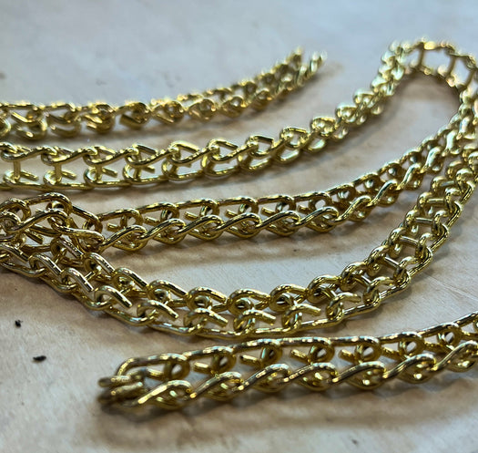 Brass Plated Squared Double Jack Chain (Came Chain) Tools Colorado Glassworks