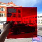 Lamberts 1001R/CLC Red on Clear Flash Glass Sheet Glass Colorado Glassworks
