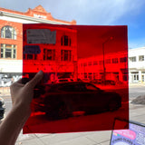 Lamberts 1001R/CLC Red on Clear Flash Glass Sheet Glass Colorado Glassworks