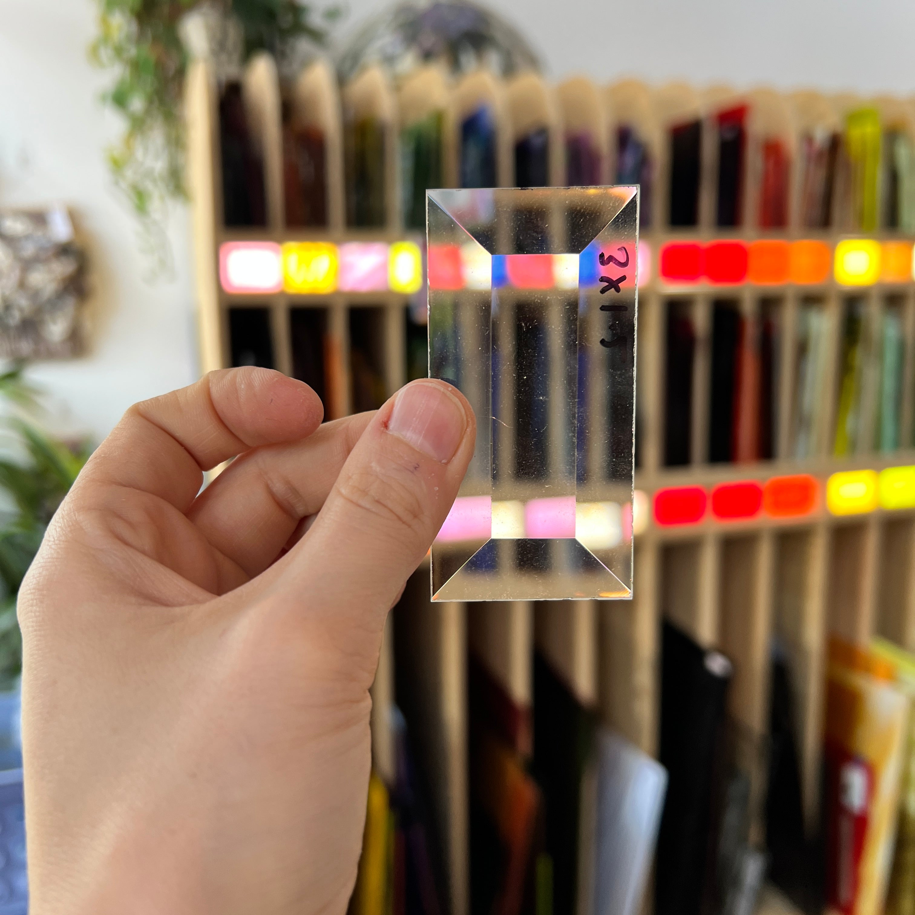 1-1/2 x 3 in. Rectangle Bevel Clear Tools Colorado Glass Works