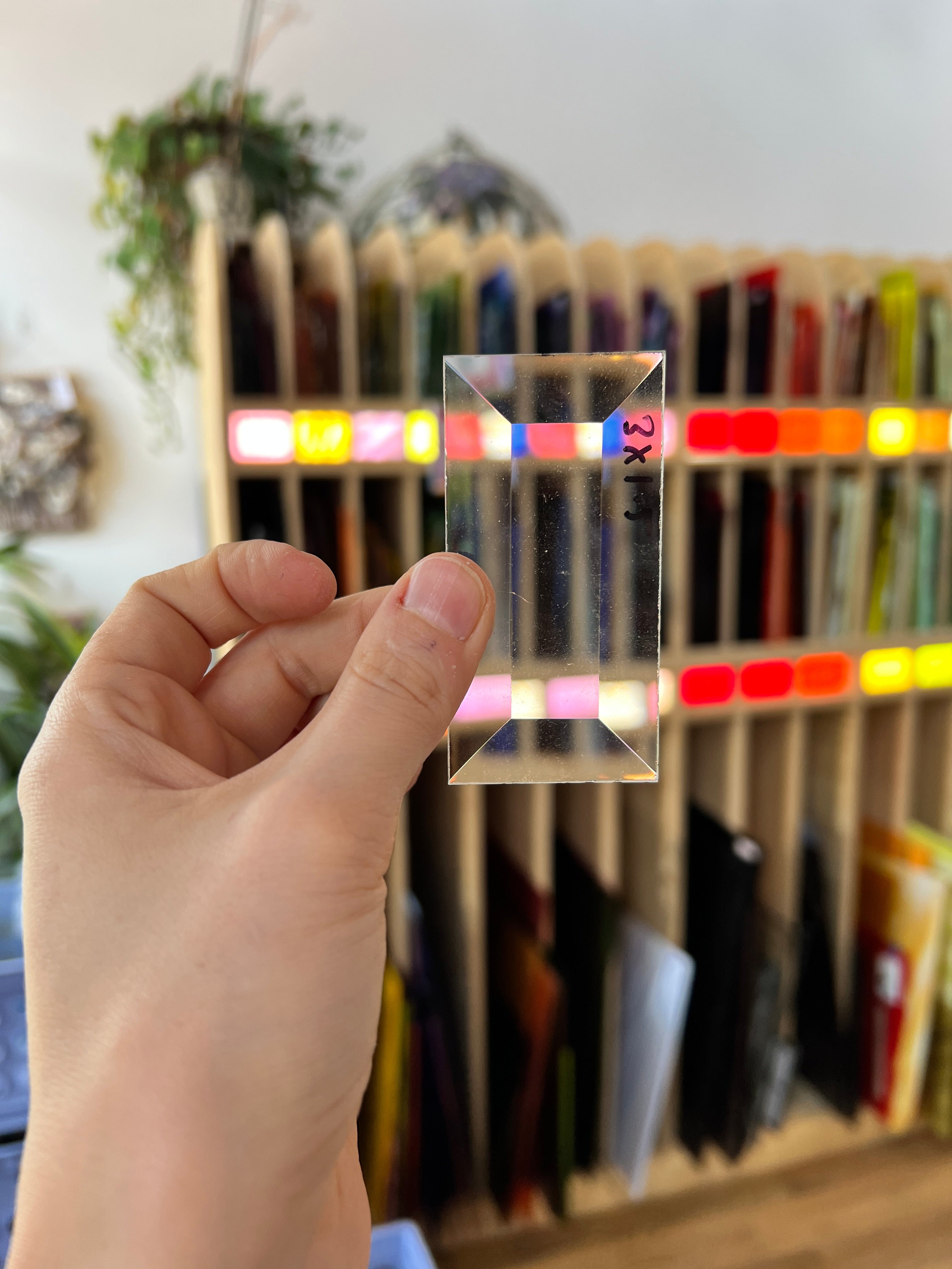 1-1/2 x 3 in. Rectangle Bevel Clear Tools Colorado Glass Works