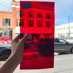 Lamberts 1001R/CLC Red on Clear Flash Glass Sheet Glass Colorado Glassworks