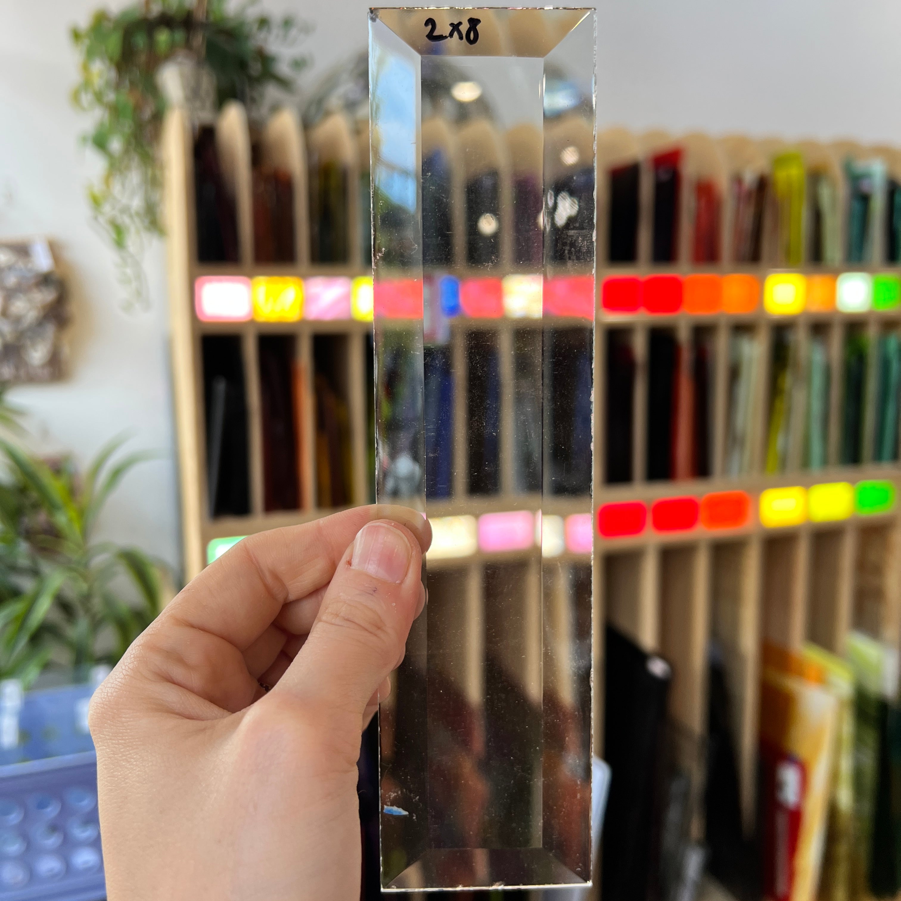 2 x 8 in. in. Rectangle Bevel Clear Tools Colorado Glass Works