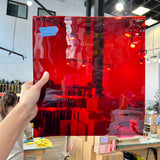 Lamberts 1001R/CLC Red on Clear Flash Glass Sheet Glass Colorado Glassworks