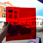 Lamberts 1001R/CLC Red on Clear Flash Glass Sheet Glass Colorado Glassworks