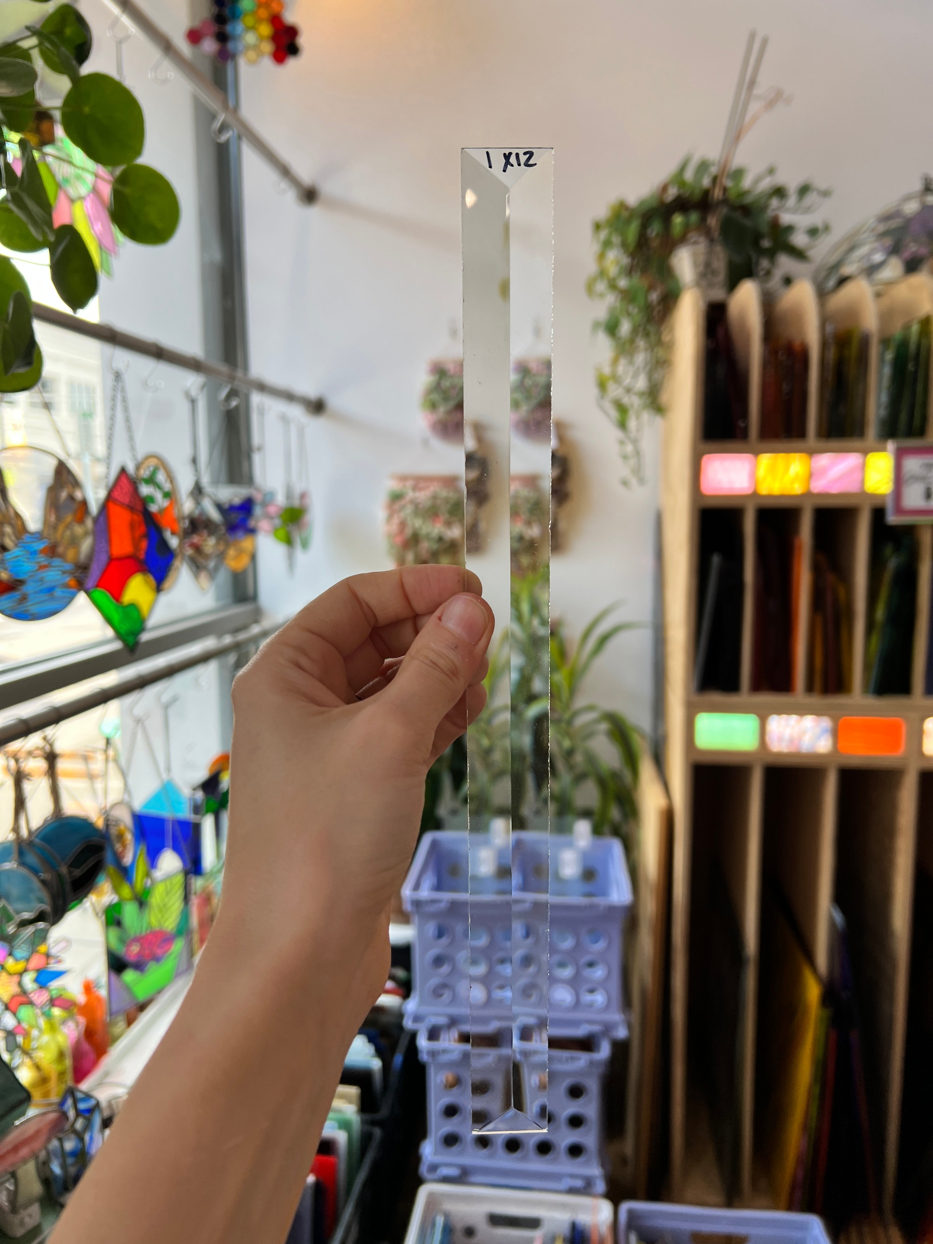 1 x 12 in. Rectangle Bevel Clear Tools Colorado Glass Works