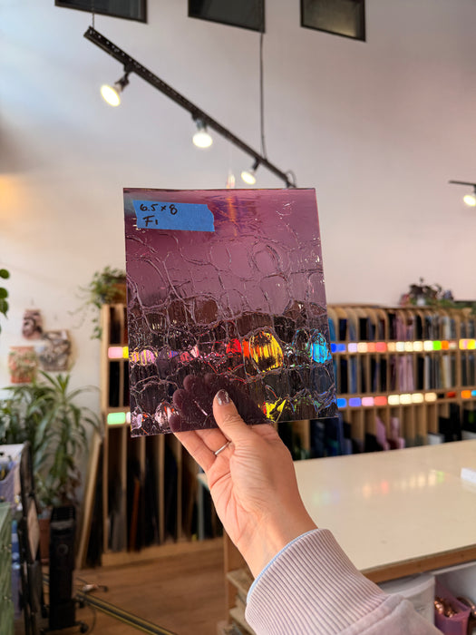 Mouth Blown Faded Crackle Sheet Glass Colorado Glass Works