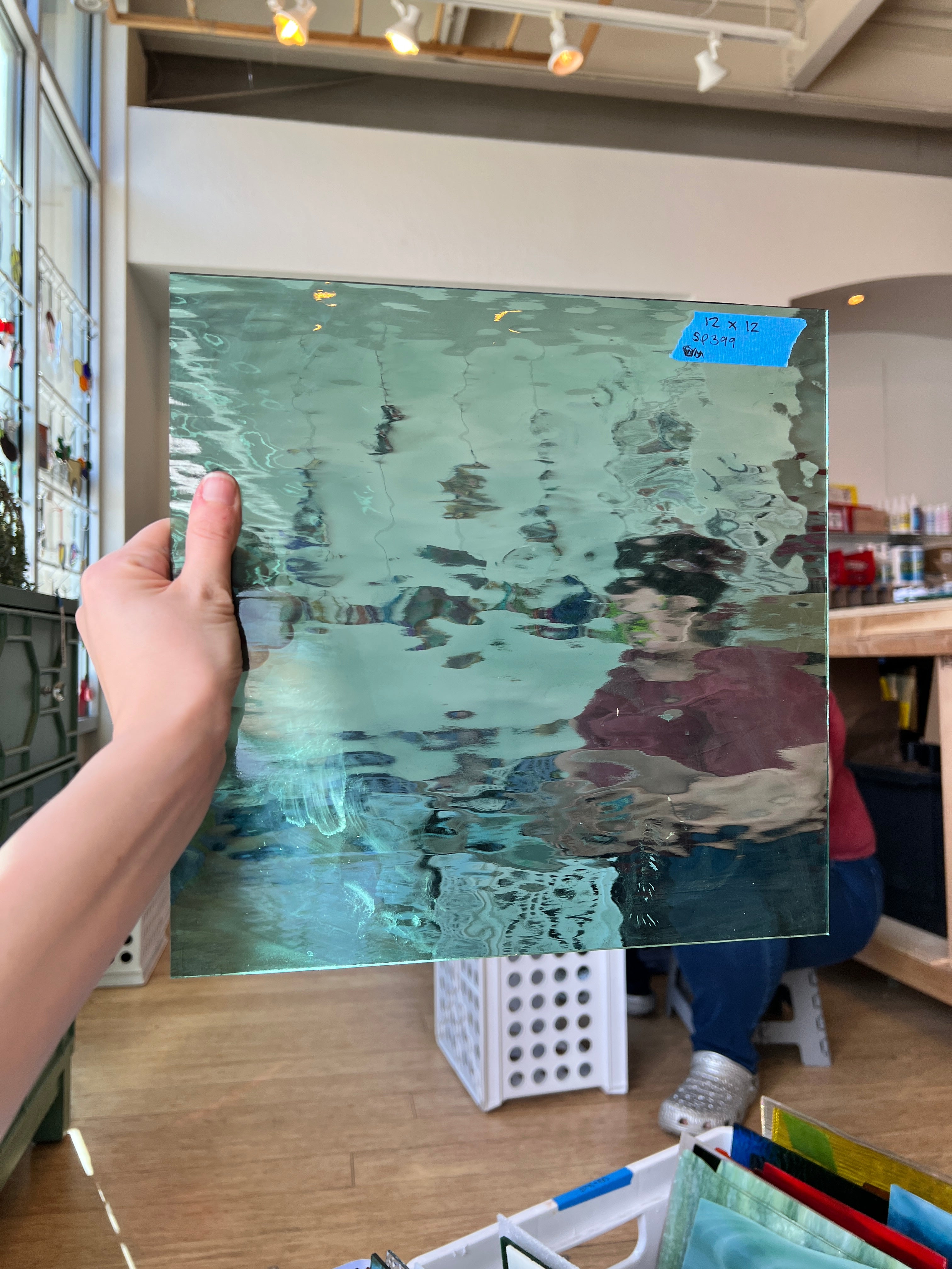 Sea Foam Green Waterglass - Spectrum Sheet Glass Colorado Glassworks   