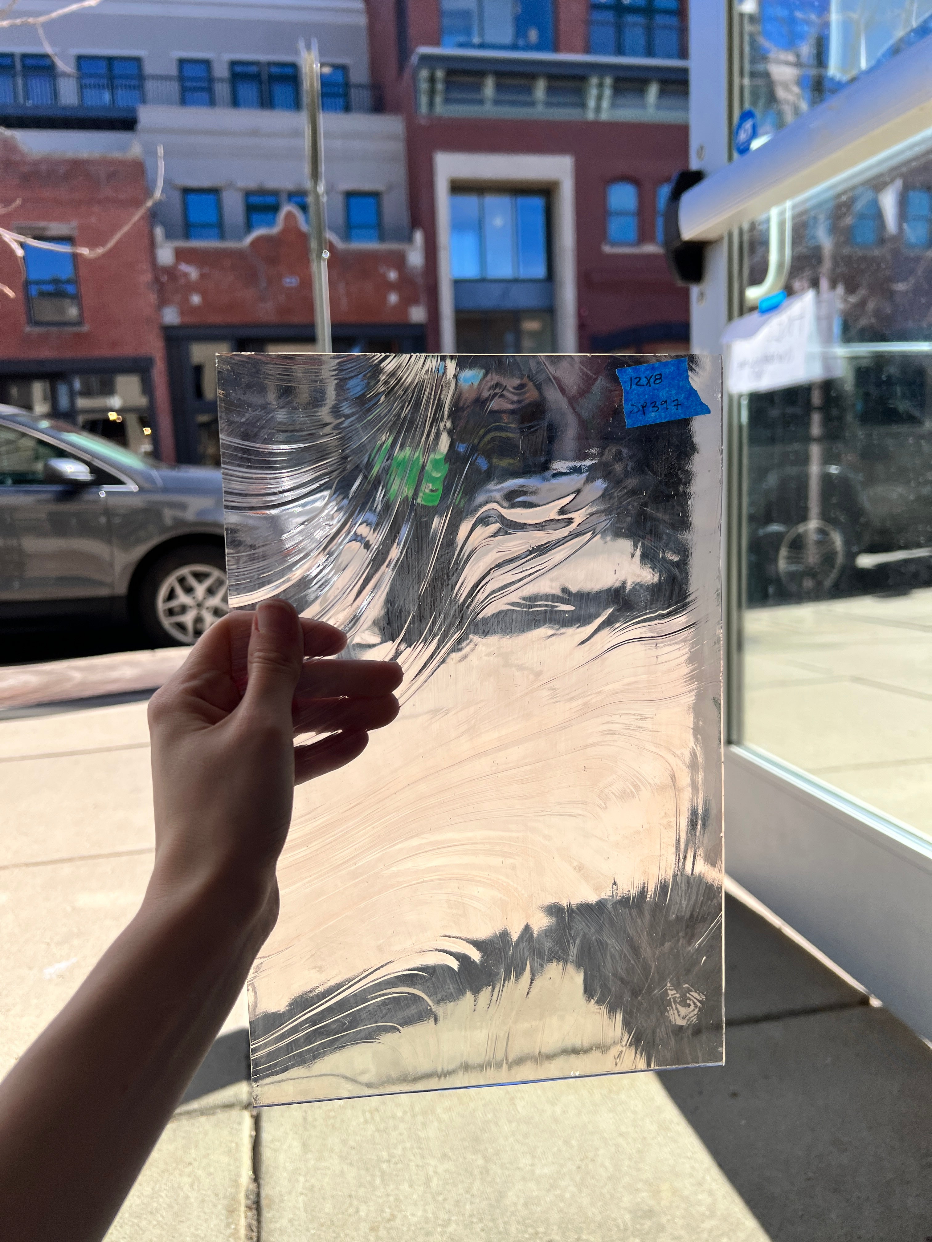 Champagne Transparent Baroque - Spectrum Sheet Glass Colorado Glass Works   
