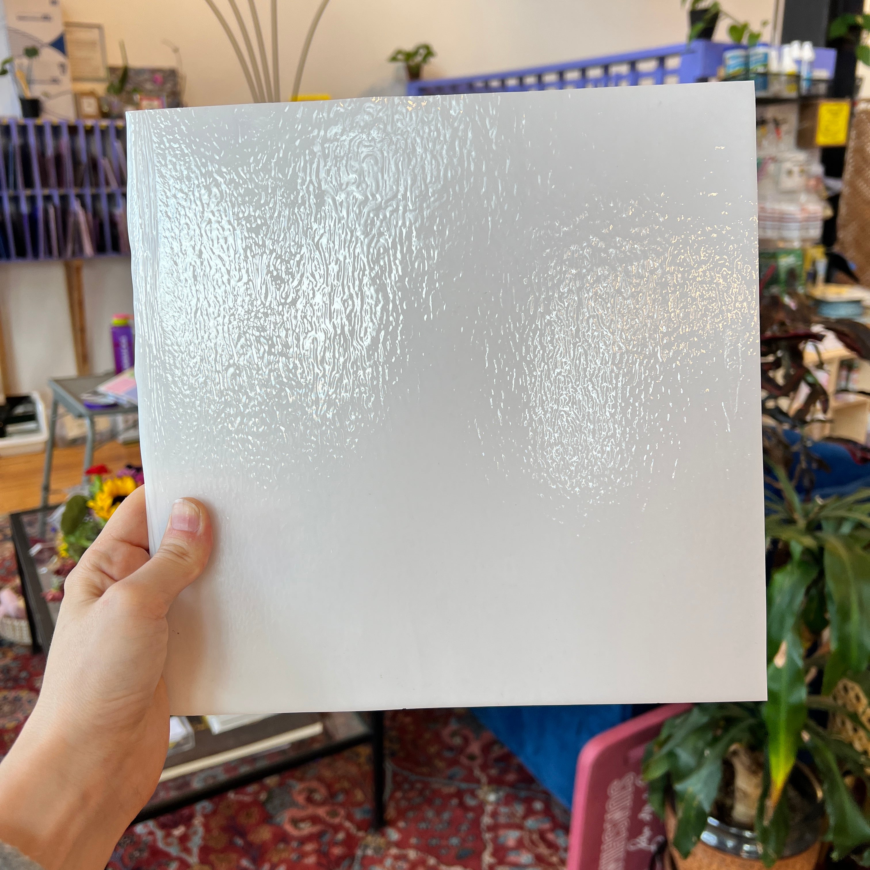White Opaque Bullseye Fusible 90 COE Sheet Glass Colorado Glassworks