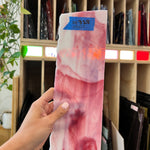 Pink and White Semi-Opaque Vintage Bullseye Sheet Glass Colorado Glassworks BE328 (11.5x3.5in)  