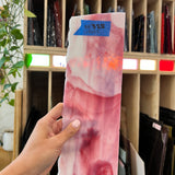 Pink and White Semi-Opaque Vintage Bullseye Sheet Glass Colorado Glassworks BE328 (11.5x3.5in)  