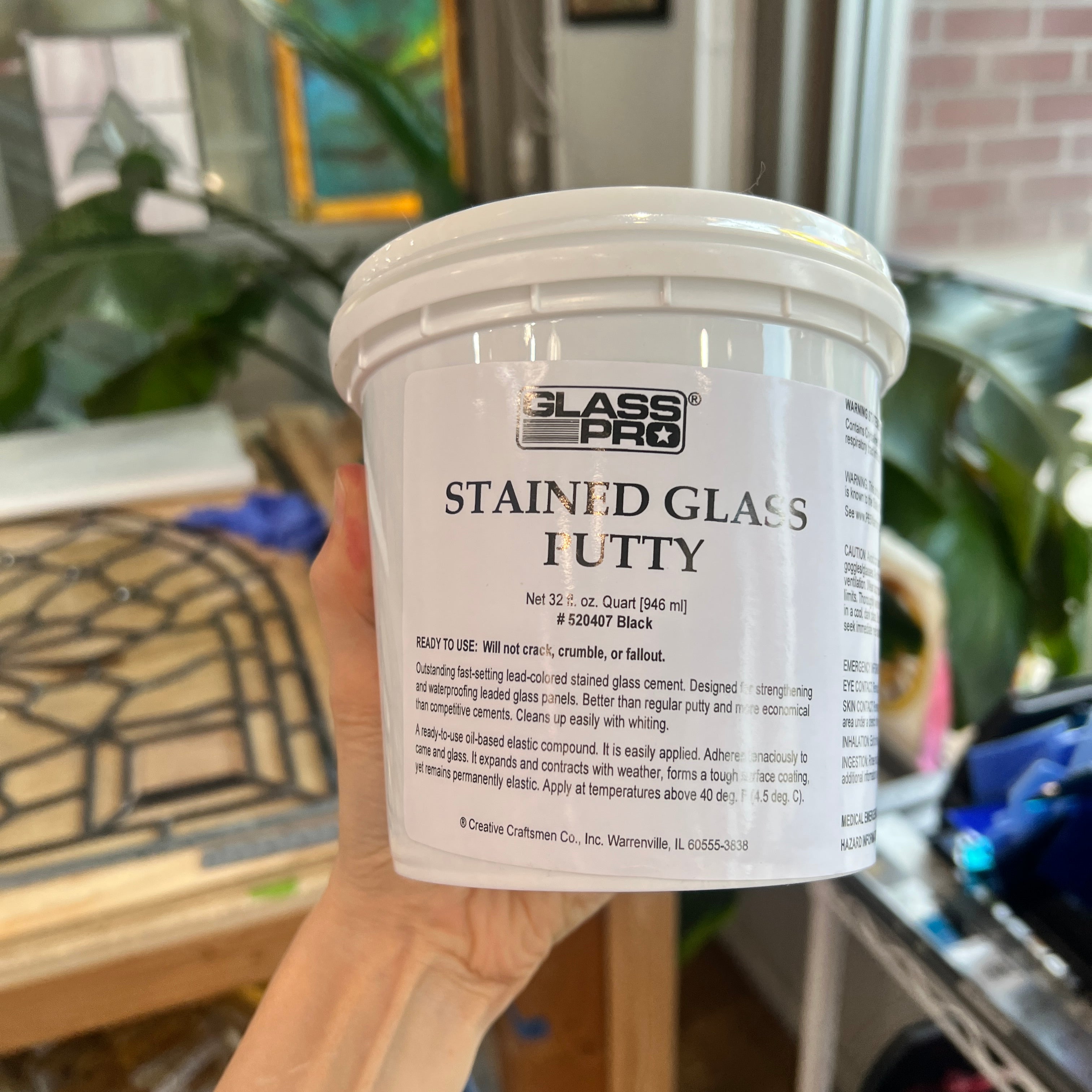 Stained Glass Putty (various sizes) Tools Colorado Glassworks