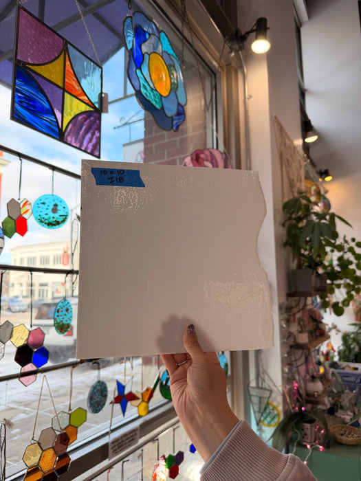 White Opaque Bullseye Fusible 90 COE Sheet Glass Colorado Glassworks