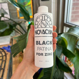 Novacan Black Patina for Zinc (8oz) Tools Colorado Glassworks