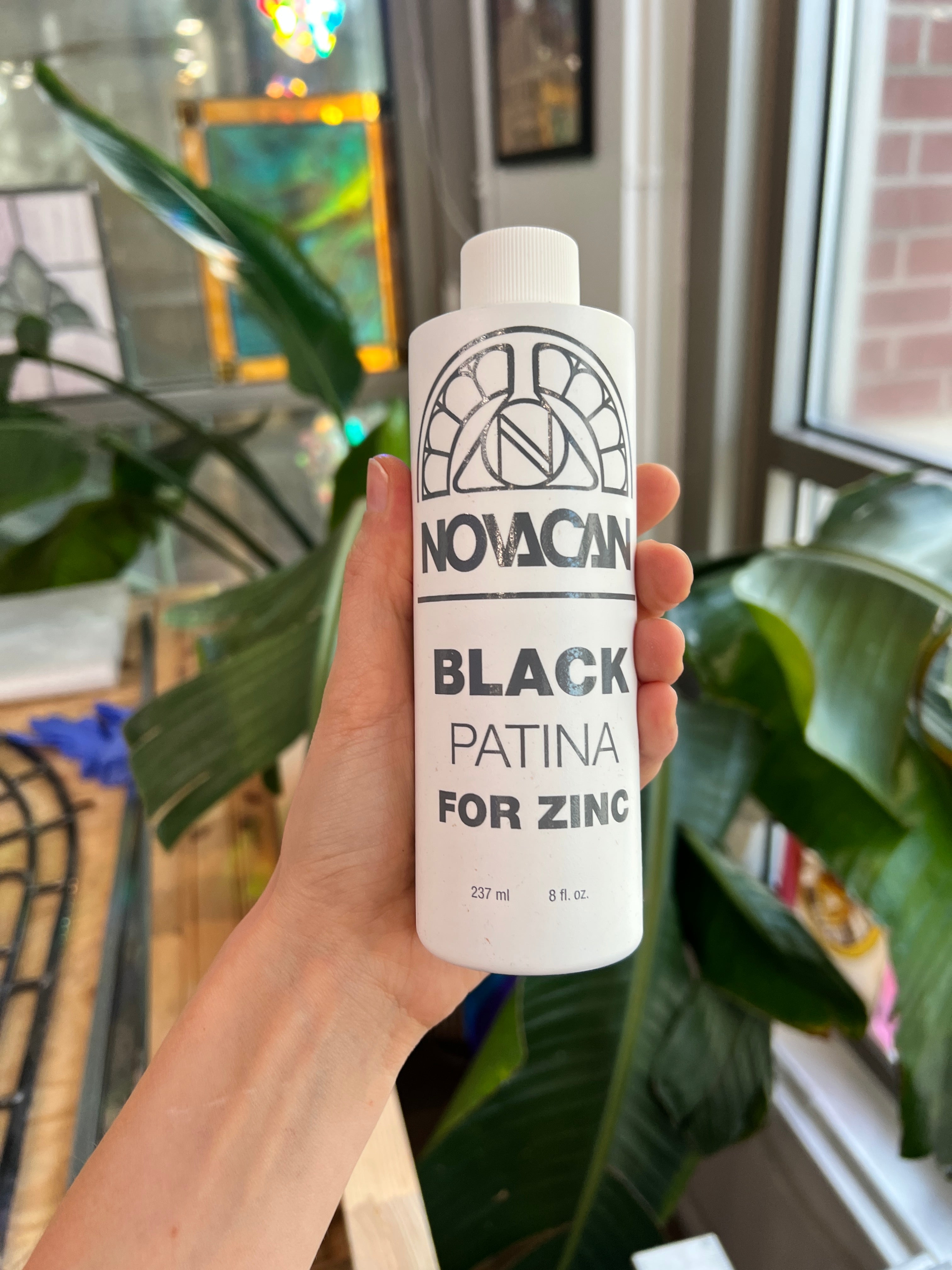 Novacan Black Patina for Zinc (8oz) Tools Colorado Glassworks