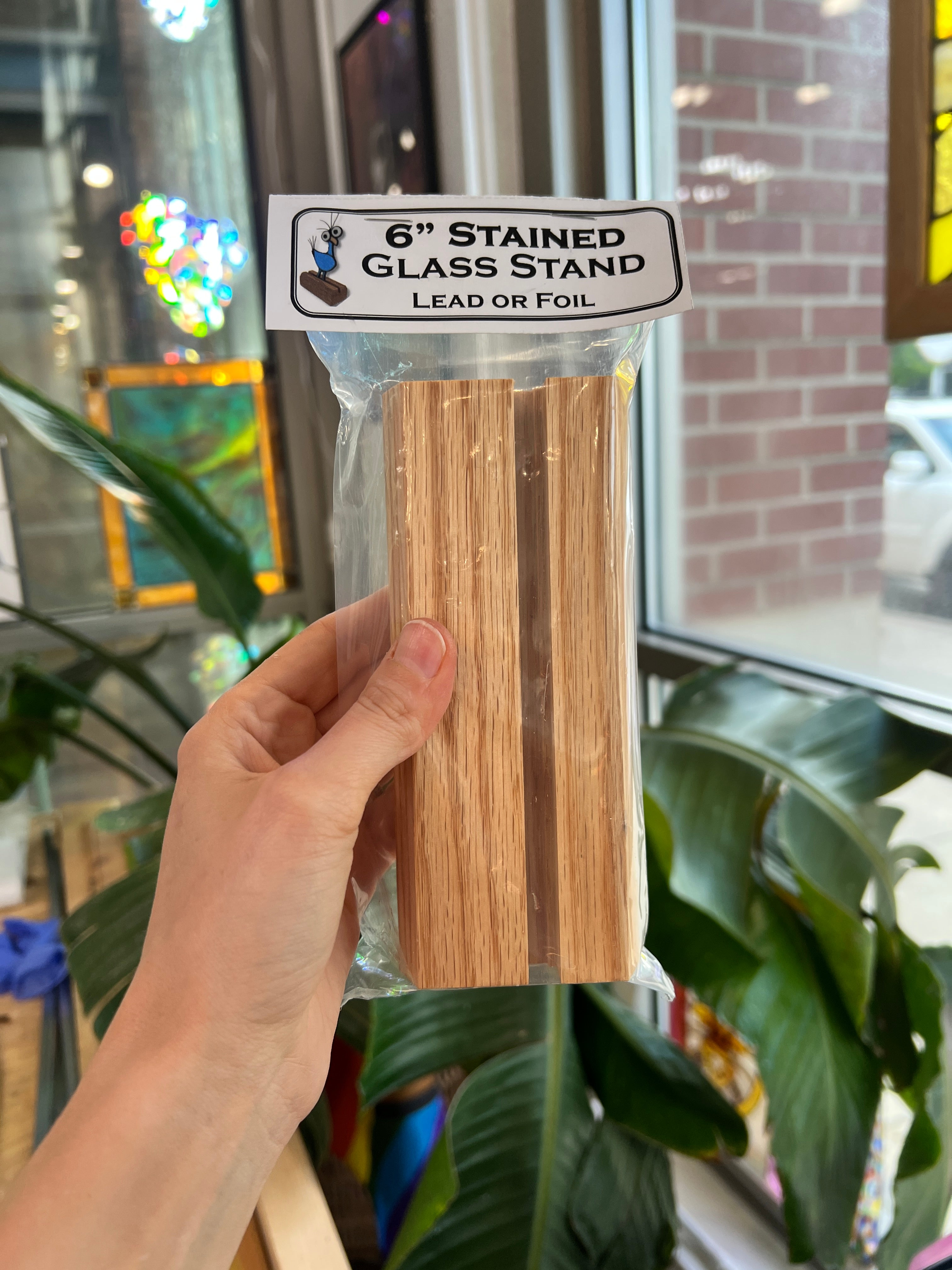 Oak Glass Art Stand (various sizes Tools Colorado Glassworks 6 in