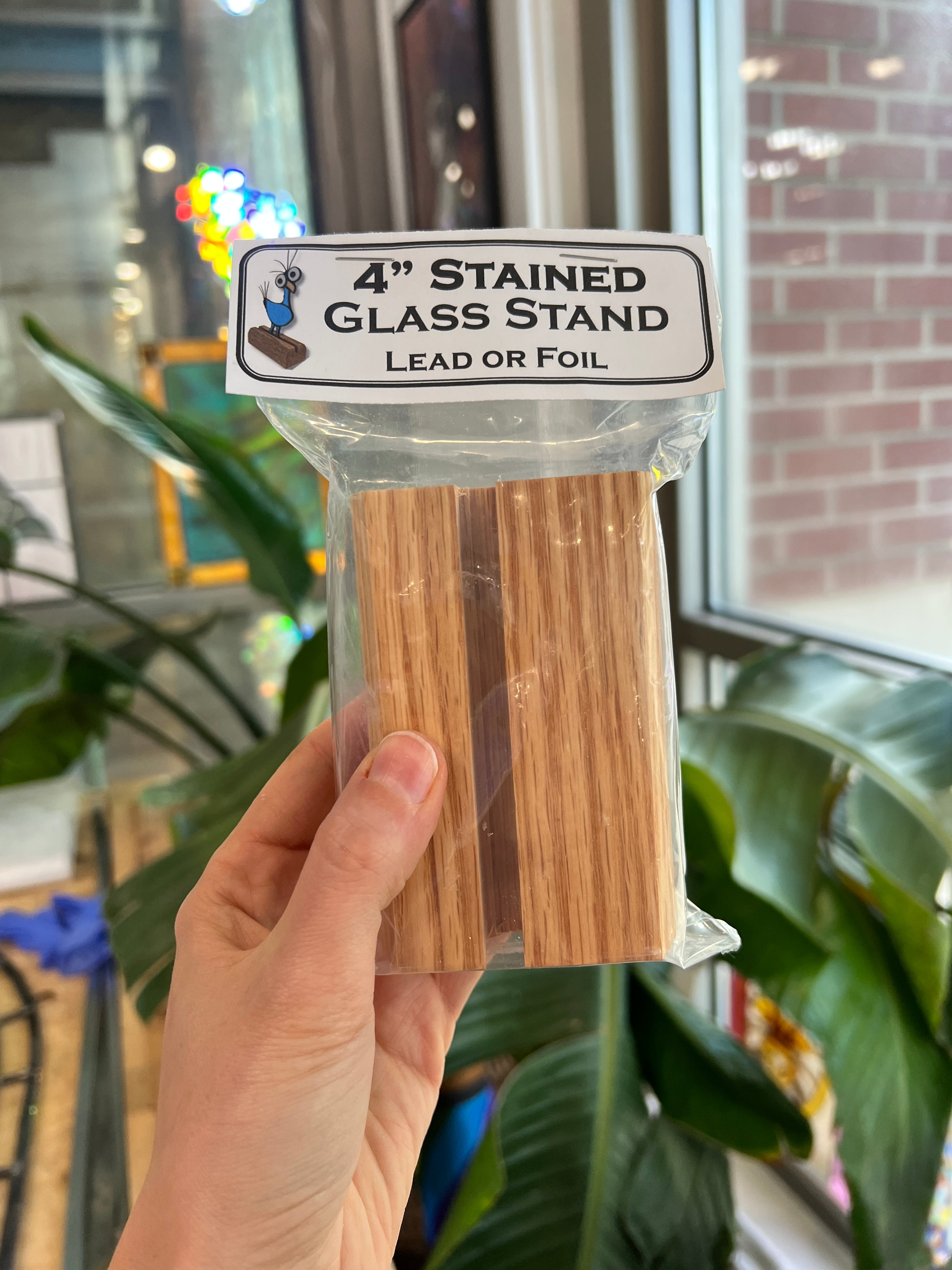 Oak Glass Art Stand (various sizes Tools Colorado Glassworks 4 in
