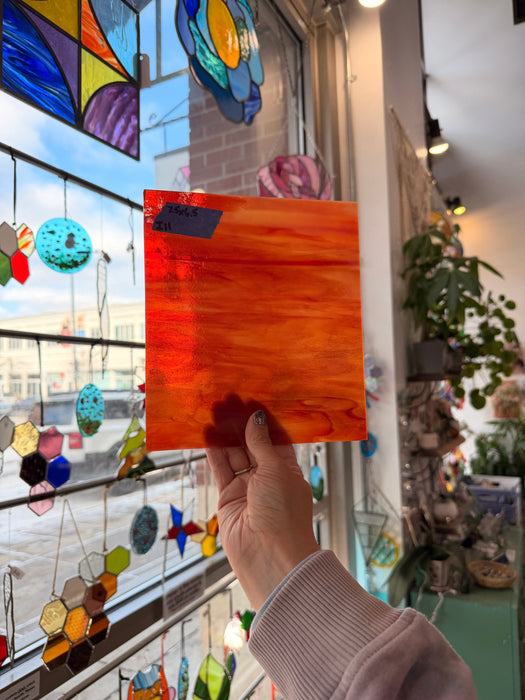 Red Wispy Kokomo Sheet Glass Colorado Glassworks