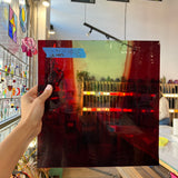 Lamberts Mouth Blown Red on Green Variegated SV158 Sheet Glass Colorado Glassworks LA482 (12.5x12in)