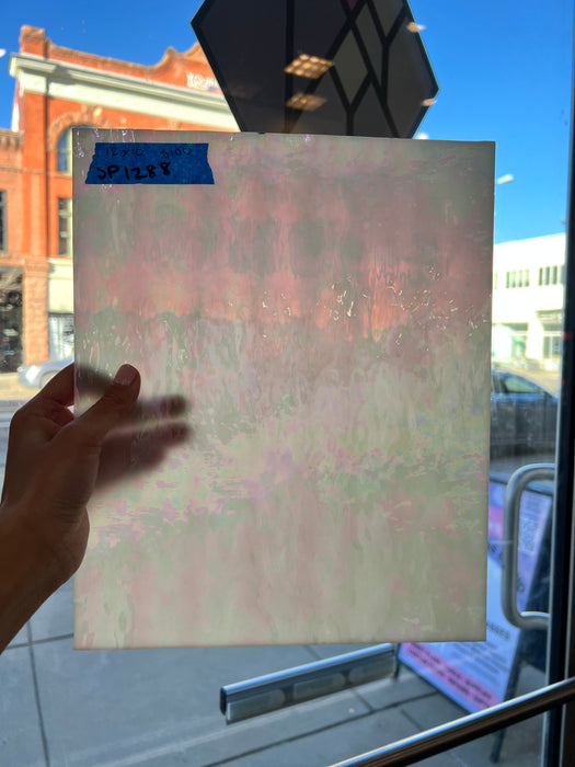 White Opaque Iridescent Spectrum Sheet Glass Colorado Glass Works
