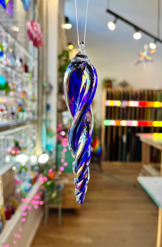 Blown Glass Icicle Ornament Colorado Glass Works