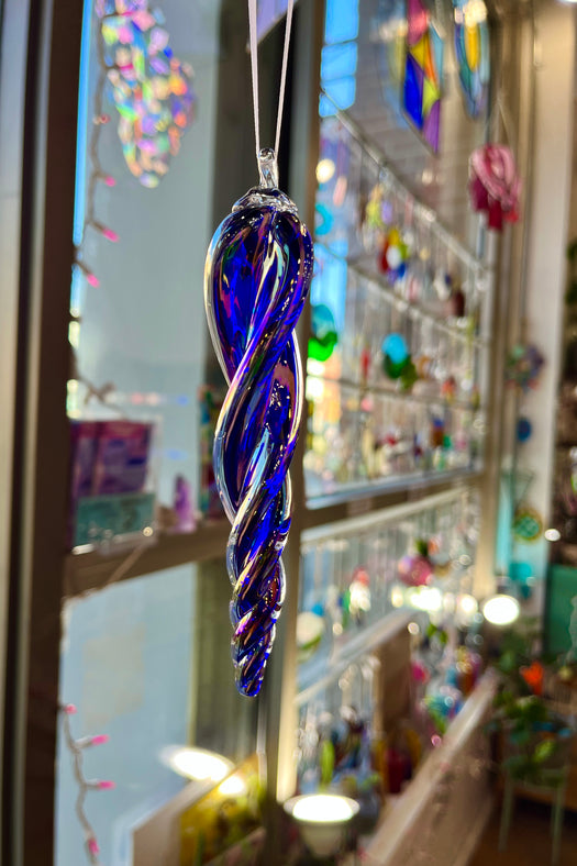 Blown Glass Icicle Ornament Colorado Glass Works