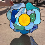 Large Leaded Stained Glass Poppy Suncatcher Finished Pieces Colorado Glassworks