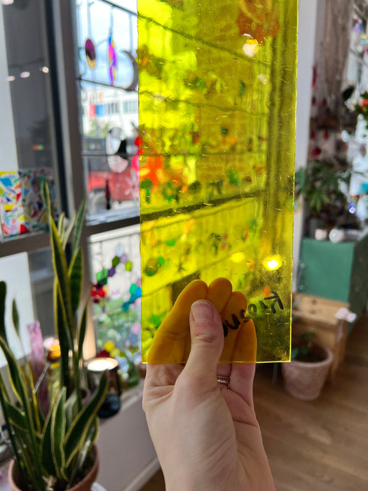 Bright Yellow Transparent Krosno Sheet Glass Colorado Glassworks