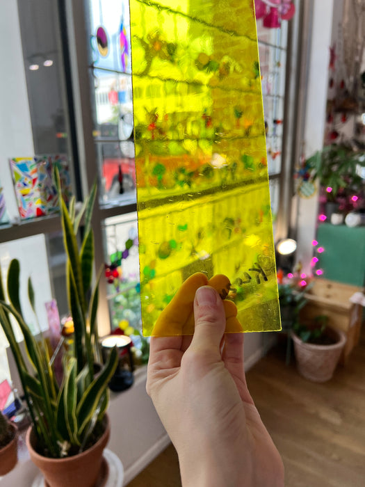 Bright Yellow Transparent Krosno Sheet Glass Colorado Glassworks