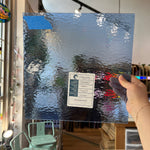 Pale Blue Rough Rolled Oceanside Fusible 96 COE (130.8RRF) Sheet Glass Colorado Glass Works