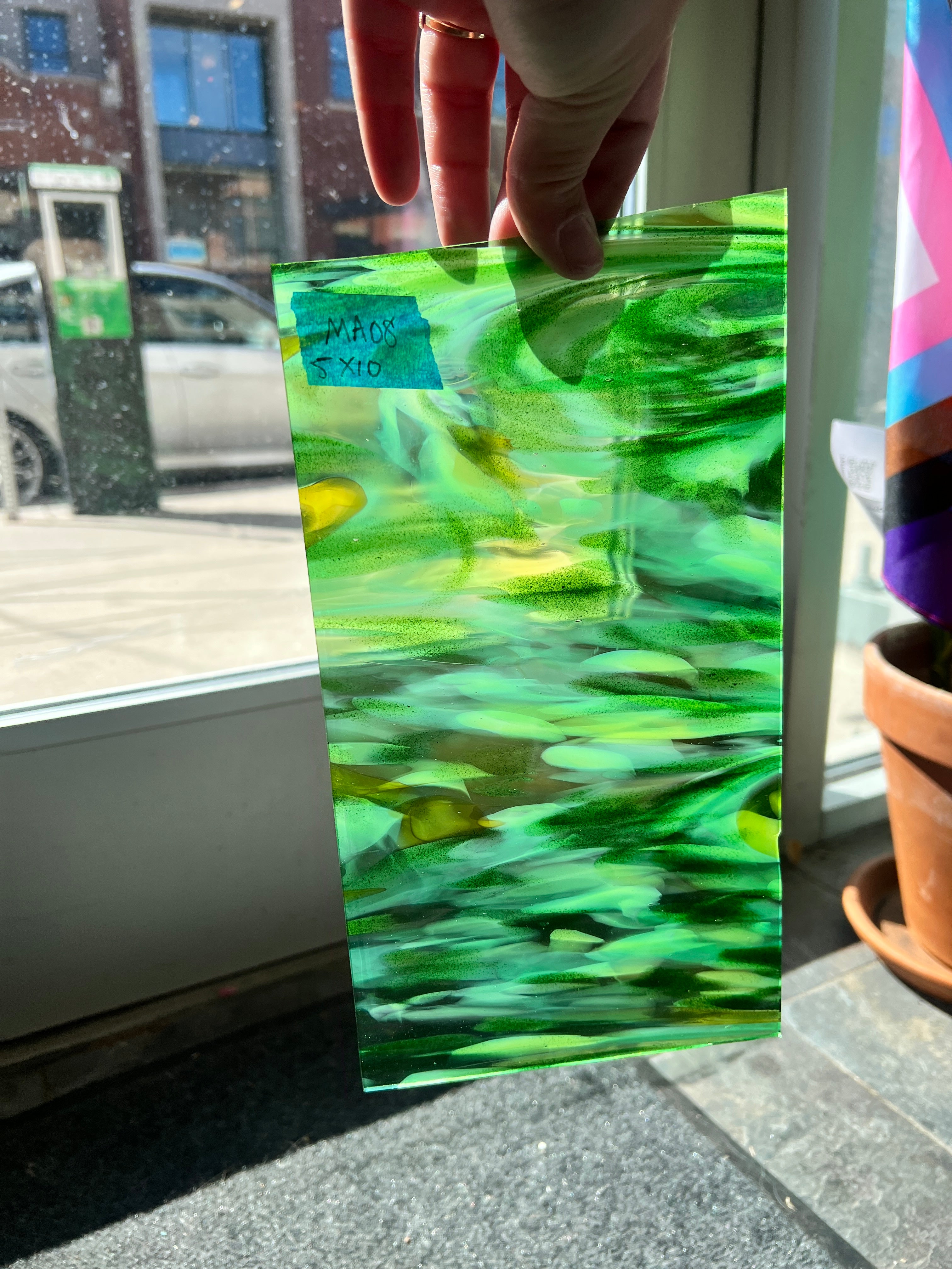 Green With Envy COGW by Monarch Glass Sheet Glass Colorado Glass Works   