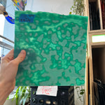 Teal Copper Green 324 Mottled Oceana Sheet Glass Colorado Glassworks