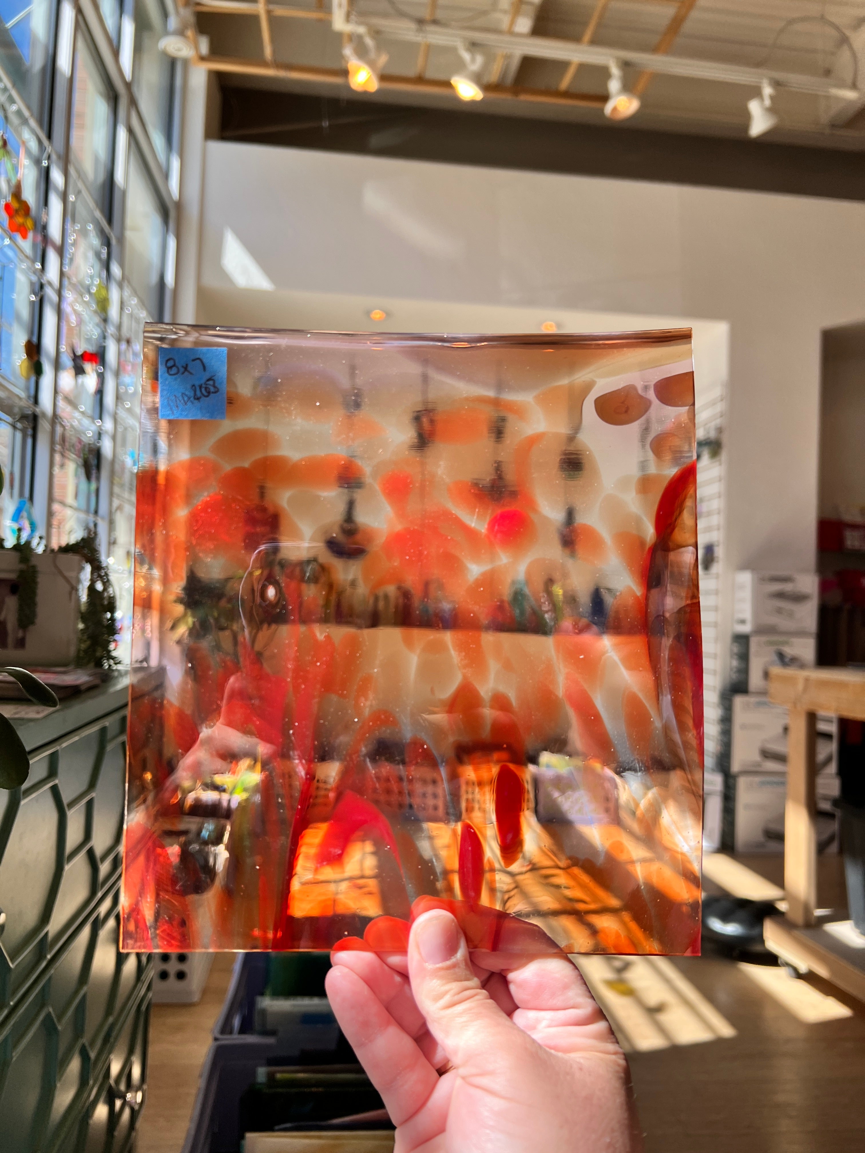 St. Elmo's Fire COGW by Monarch Glass Sheet Glass Colorado Glass Works 8x7in (MA263)  