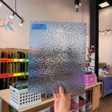 Princess Blue English Muffle Sheet Glass Colorado Glassworks